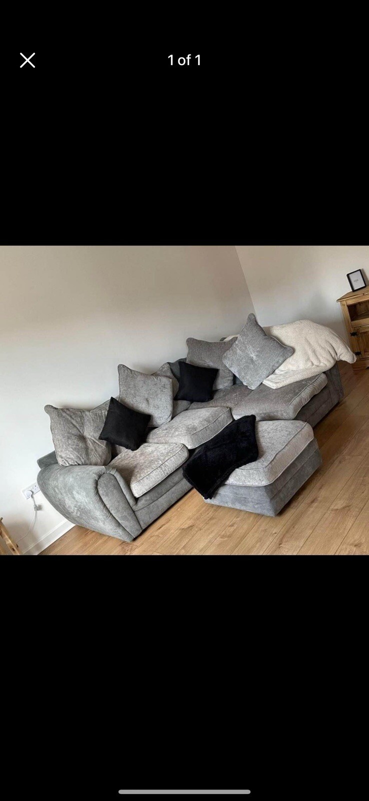 Grey Corner Sofa eBay