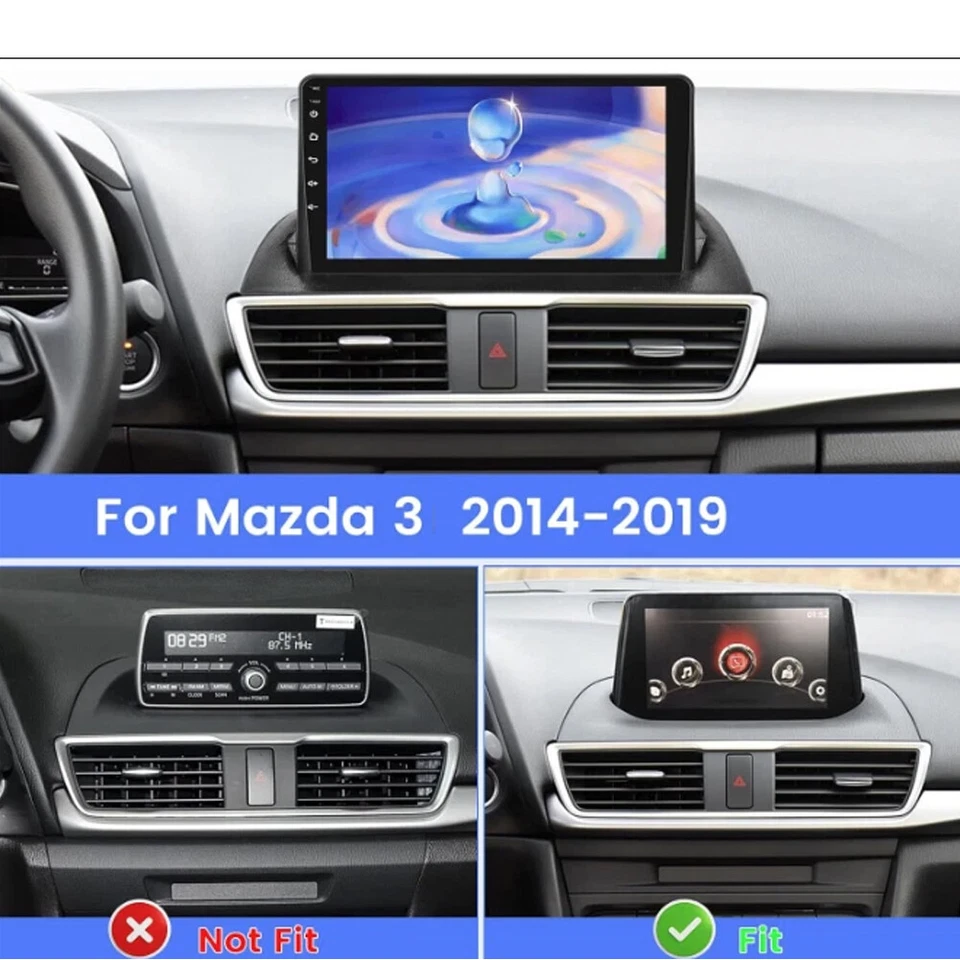 For Mazda 3 2014-2019 GPS Navigation Android 13 Car Stereo Radio Fit for Carplay Foto 3 de 4