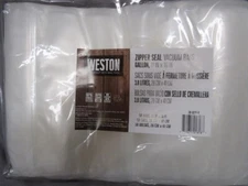 Weston 50PK Gal Vacuum Seal Bags compatible w/Weston Food Saver Ziploc
