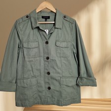 Talbots Women's Utility Jacket, Green, Size Large, Bnwt 