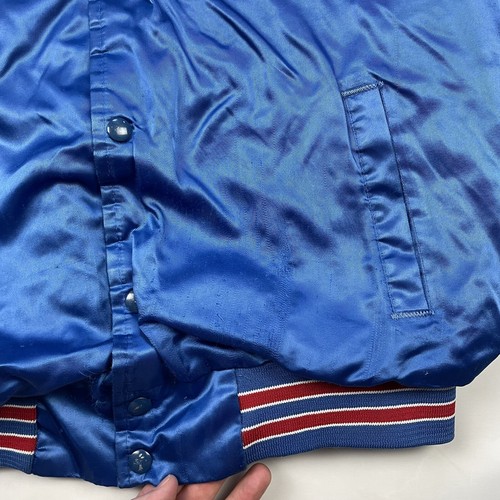 VTG 80s 90s NFL New York Giants Satin Jacket Adult Medium Embroidered - READ DES - Picture 12 of 24