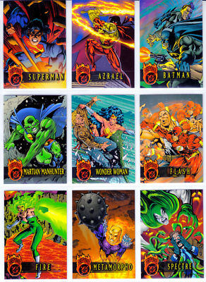 TC 1996 DC Outburst Firepower Embossed Trading Card Set