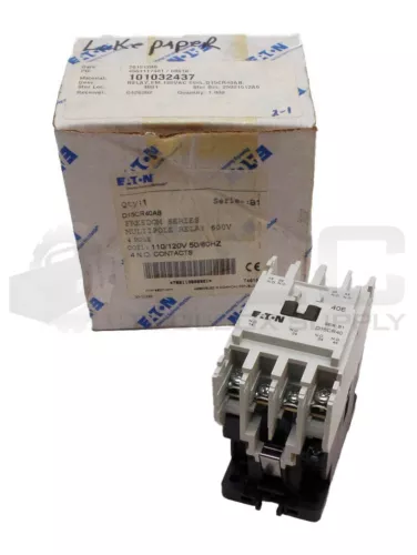 NEW EATON D15CR40AB /B1 MULTIPOLE RELAY 4 POLE 110-120V 50/60HZ D15CR40
