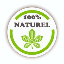 Stickers autocollant 100% Naturel bio vert logo plusieurs tailles, super prix