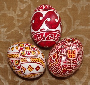 Pysanka Ukrainian Easter Eggs Three Real Pysanky From Ukraine Ebay