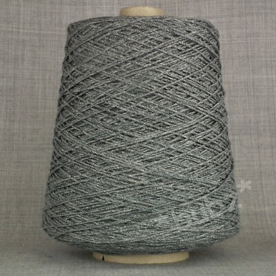 WEICHES DOPPELSTRICKEN BAUMWOLLGARN MITTELGRAU 500g KEGEL 10 KUGELN DK WEBEN HÄKELN