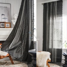 Vintage Boho Print Curtain Curtain for Living Bedroom Curtain Window Drape
