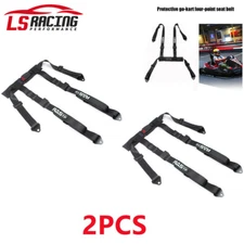 US Racing Sports 4 Point 2 Inch Harness Seat Belt Belt Black 1 Pair