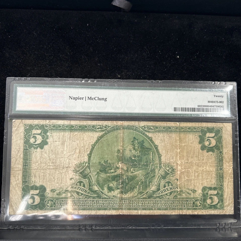 SASA 1902PB $5 Southern Michigan Natl' Bank Note Coldwater, MI PMG 20 VF - Image 2 of 2