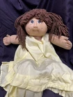 Vintage Cabbage Patch Kid Cloth Body Brown Yarn Pigtails and Dimples, '85