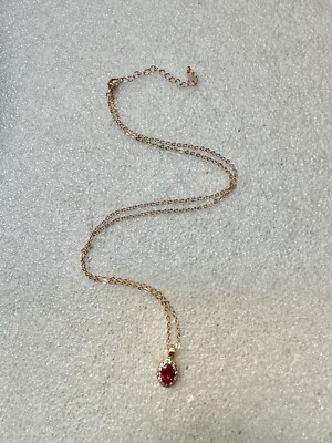Stauer .925 Sterling echter Rhodolith Granat & Diamant 20'' Halskette