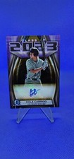 2023 Bowman Chrome Draft Class of 2023 Auto Cole Carrigg gold autograph # 19/50