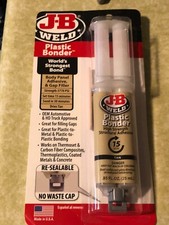 J-B Weld 50133 Plastic Bonder Structural Adhesive Syringe, 3770 PSI- Tan - 25 ml