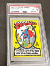 1992 DC COSMIC CARDS 177 SUPERMAN 1 PSA 8