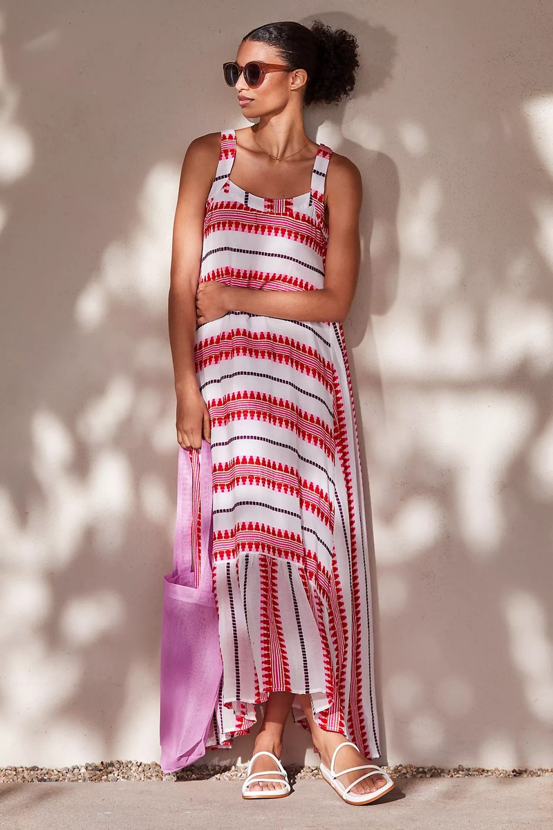 anthropologie bordeaux maxi dress Anthropologie Bordeaux Long-Sleeve Maxi Dress