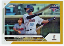 2023 Topps Pro Debut Chrome Adrian Placencia Gold SP 46/50 Los Angeles Angels