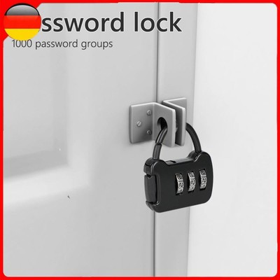 3 Digit Padlock Mini Case Lock Anti-theft Suitcase Lock with Code for Gym School