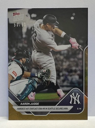 2025 Topps Now #179 Aaron Judge New York Yankees GOLD Parallel 50/50