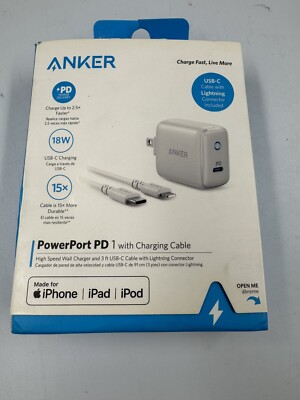 Anker PowerPort PD1 18W USB-C  charging cube Open Box