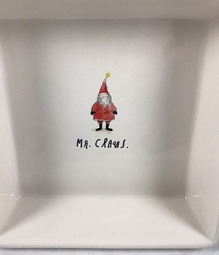 WONDERFUL RAE DUNN ARTISAN COLLECTION MR CLAUS CHRISTMAS SQUARE BAKING DISH - Picture 2 of 4