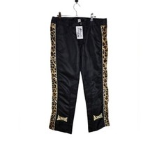 vtg y2k LBZ low rise moto rave edm club animal print pants women 7 new nwt