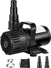 VIVOSUN 1600 GPH Submersible Water Pump with Barrier Bag, 100W Pond Pump,14FT