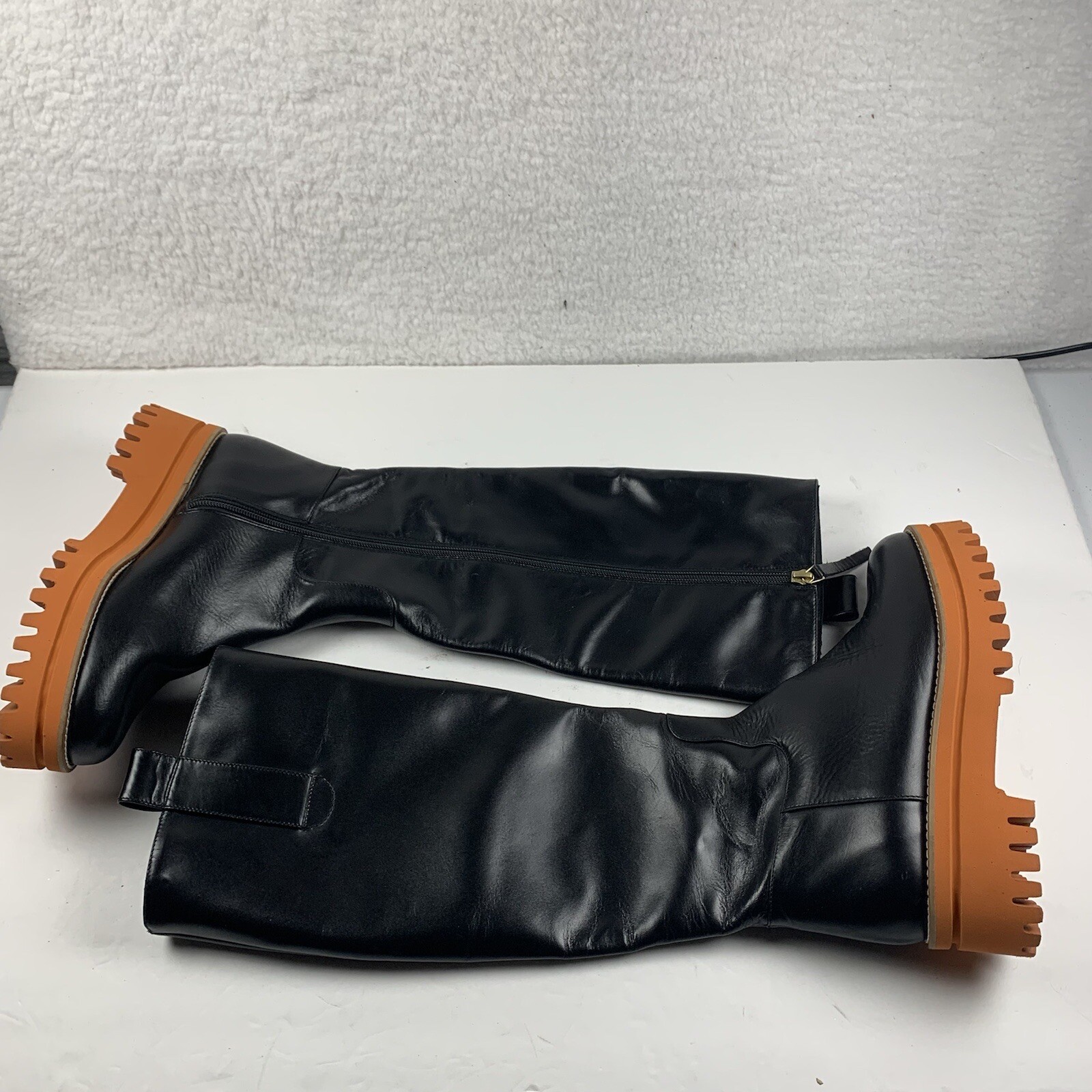 SAOLA Stivali Paloma Barcelo neri alti in pelle con suola a strappo taglia 36 nuovi senza scatola 7586