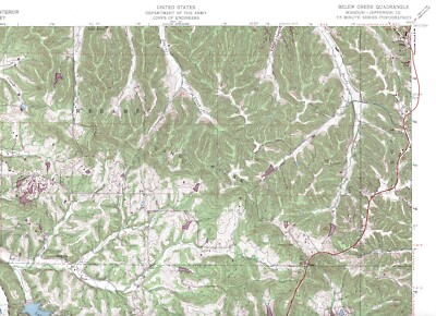 Belew Creek Quadrangle Missouri 1954 USGS Topo Map 7.5 Minute Topographic