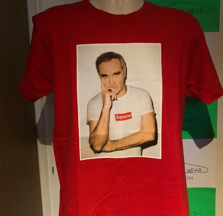 SS16 Supreme X Morrissey Foto Tee Taglia L Grande Rosso T Shirt