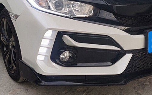 Para Honda Civic Type R FK8 Parachoques Parrilla Luz Rejilla Cubierta Lámpara Marco 2 PIEZAS - Imagen 3 de 5
