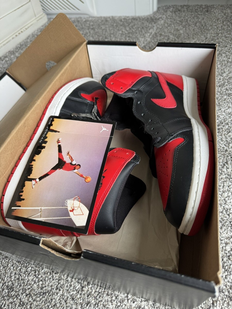 NEW 2001 NIKE JORDAN 1 RETRO BRED BLACK VARSITY RED 136066 NEW 2001 NIKE JORDAN 1 RETRO BRED BLACK VARSITY RED 136066