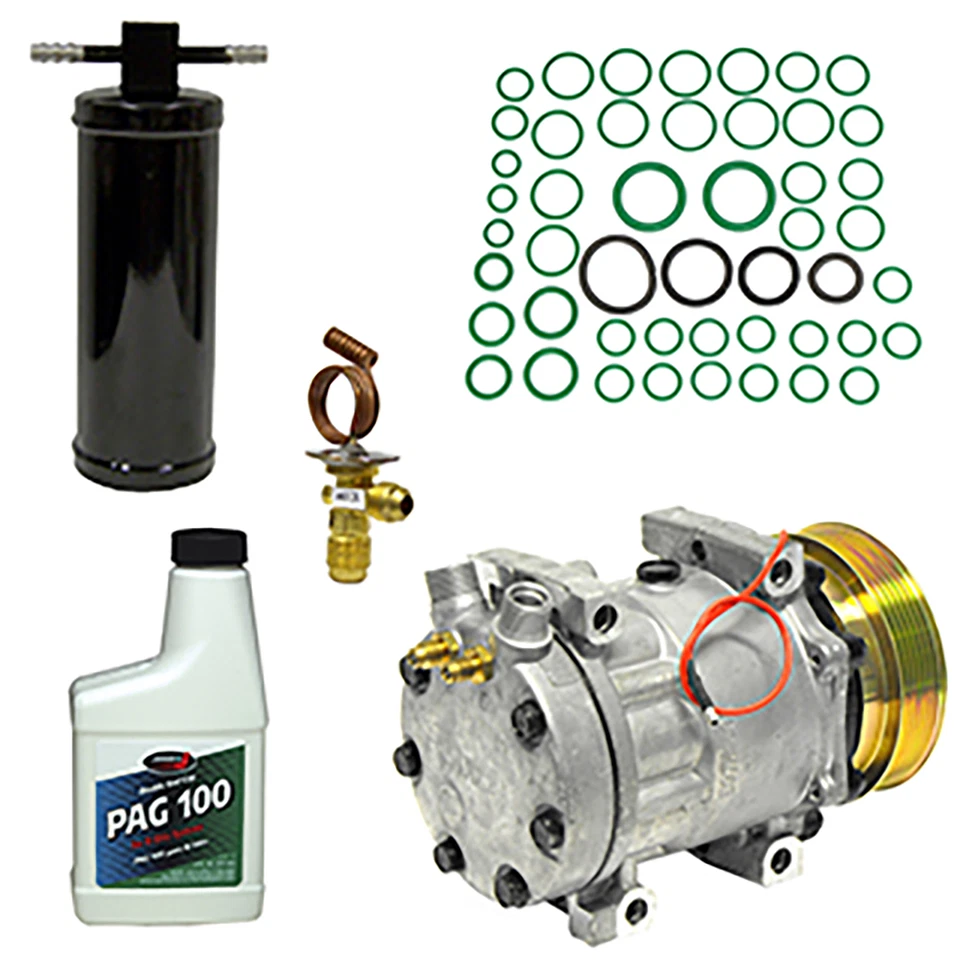 A/C Compressor, Drier, Rapid Seal, Tube & Oil Kit Fits 1991-1993 Ford Ranger - Image 2 of 4