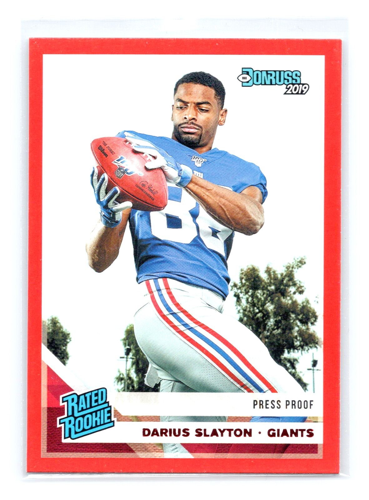 2019 Donruss #338 Darius Slayton Press Proof Red RC