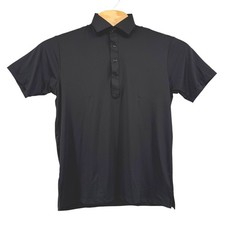 Collars  Co Mens Small Featherweight Relaxed Dress Collar Polo Shirt Black