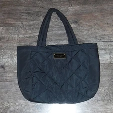 Marc Jacobs Quilted Tote Bag Black Nylon Lightweight Travel Handbag