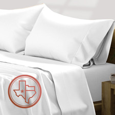 Luxury Egyptian Cotton King Size Sheet Set - 600 Thread Count 4 PC Deep Pocket F