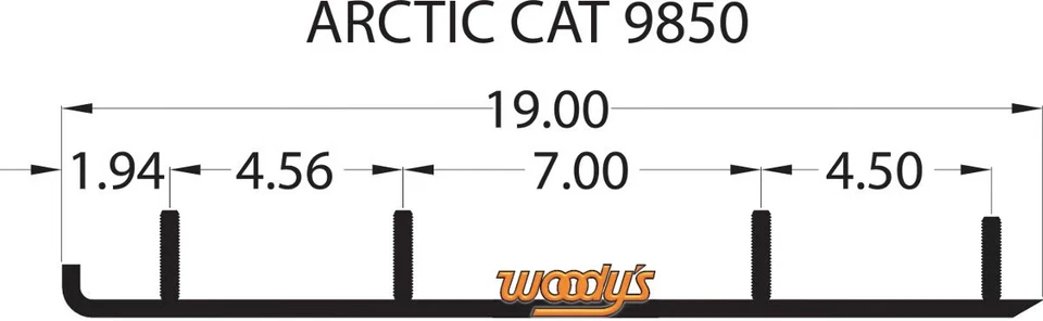 Extensor Woodys Trail III 4 pulgadas Varillas de desgaste de carburo - EAT3-9850 Extender Trail Lll Foto 4 de 4