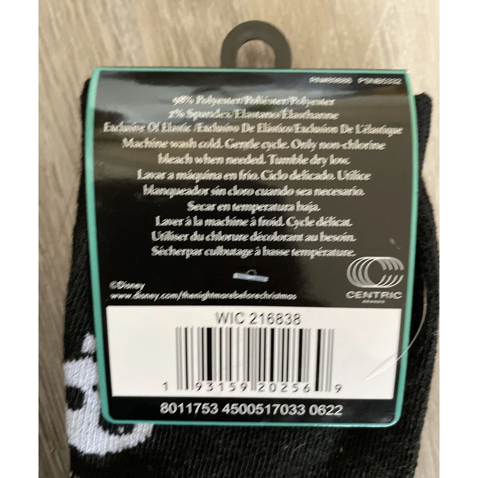 Disney Tim Burtons Pesadilla antes de Navidad Calcetines 4-10 (2 pares) NUEVO Foto 4 de 4