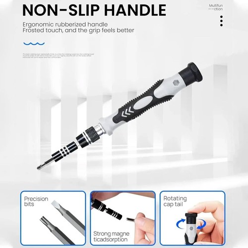 Magnetic Precision 115 in 1 Repair Screwdriver Set PC Phone Electronics Tools  - Picture 3 of 17