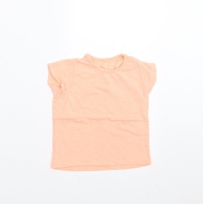 Basic-T-Shirt Mädchen UK-Größe 12-18 Monate PEP&CO orangefarben