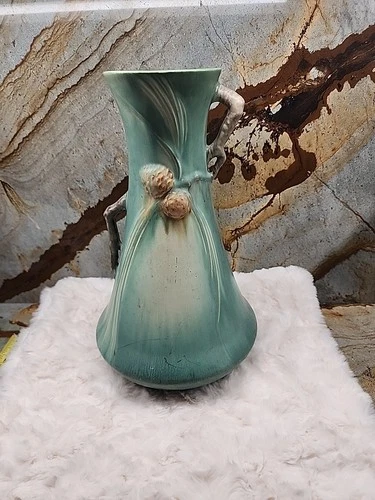 Vintage Roseville Pottery Pinecone Vase 12 Inches RARE Excellent Condition