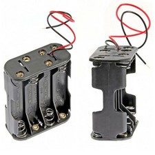 2x 8-AA Battery Spring Clip Holder Case Plastic Box Tow Layers Stacked Wires 12V