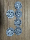 lot US COINS 90% SILVER- 1930'S WASHINGTON QUARTERS-  1935 1936 x2 1937 1939 x2