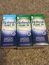 Refresh TEARS PF .33oz Lubricant Eye Drops  Original Strength 3 Boxes 6/2027