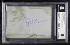 2016 Topps Tribute Printing Plate Yellow 1/1 Clayton Kershaw BGS 9 MINT Auto uk2