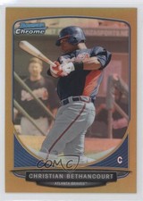 2013 Bowman Prospects Chrome Gold Refractor 8/50 Christian Bethancourt 1b8