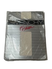 Vtg 1986 Givenchy Fashion Fleurette Seam Pantyhose Ivory Size A NOS Floral