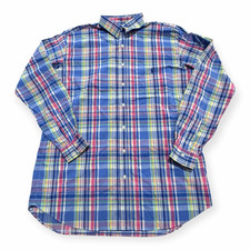 POLO RALPH LAUREN Men s Long Sleeve Classic Fit Plaid Button-Down Shirt Size XL