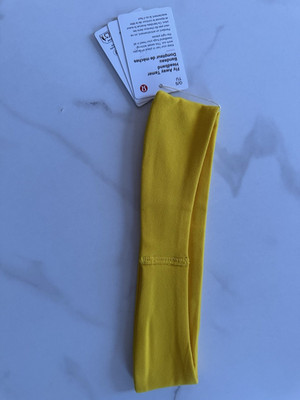 Lululemon Fly Away Tamer Headband Yellow O/S Women Yoga Running