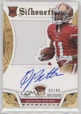 2013 Panini Crown Royale Silhouettes Gold 3/49 Quinton Patton #230 Auto g3c